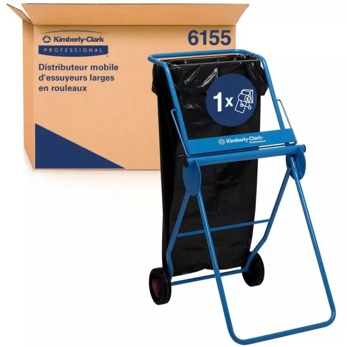 Kimberly-Clark Portable Wipe Dispenser Free Standing Metal Blue 570x794x164 mm, 6155