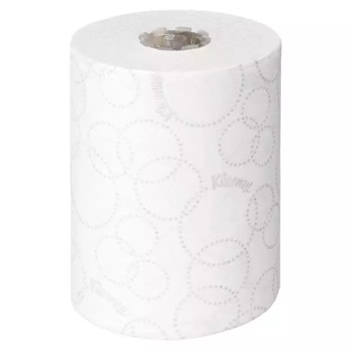 Kimberly-Clark Kleenex Ultra Slimroll Rolled White Hand Towels 198mm 2-Ply 400 Sheets, 6781