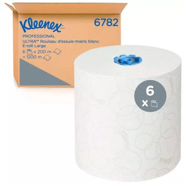 Kimberly-Clark Kleenex Ultra Rolled White Paper Towel 200x19.1mm 2-Ply, 6782