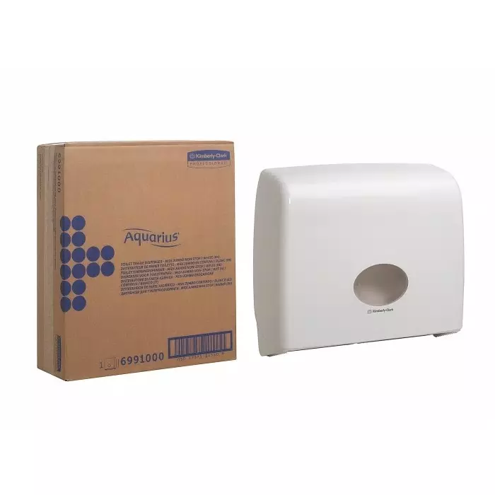 Kimberly-Clark White Plastic Toilet Roll Dispenser 445x129x380 mm, 6991