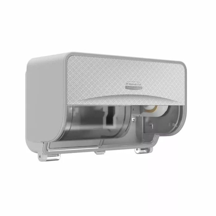 Kimberly-Clark Silver Plastic Toilet Roll Dispenser 32.39x18.42x21.27 mm, 53655
