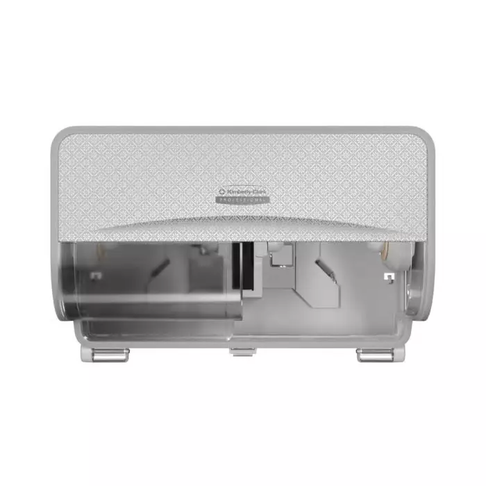 Kimberly-Clark Silver Plastic Toilet Roll Dispenser 32.39x18.42x21.27 mm, 53655