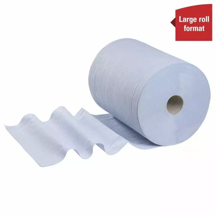 Kimberly-Clark WypAll L20 General Clean Rolled Blue Paper Towel 330x380mm 2-Ply 500 Sheets, 7301