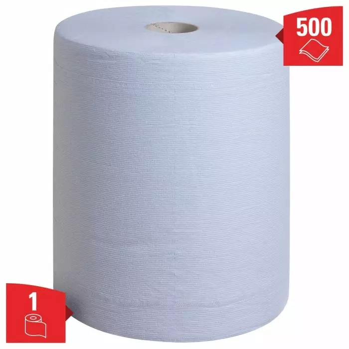 Kimberly-Clark WypAll L20 General Clean Rolled Blue Paper Towel 330x380mm 2-Ply 500 Sheets, 7301