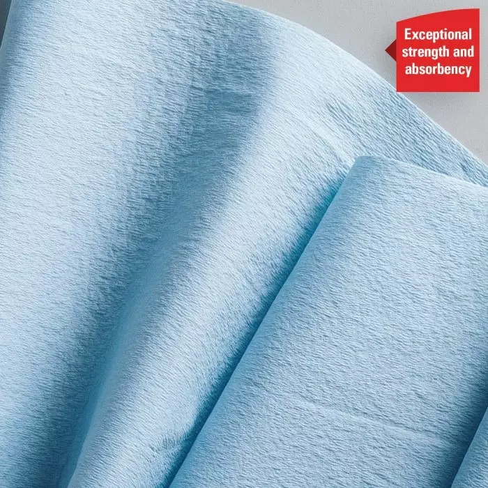 Kimberly-Clark WypAll L20 General Clean Rolled Blue Paper Towel 330x380mm 2-Ply 500 Sheets, 7301