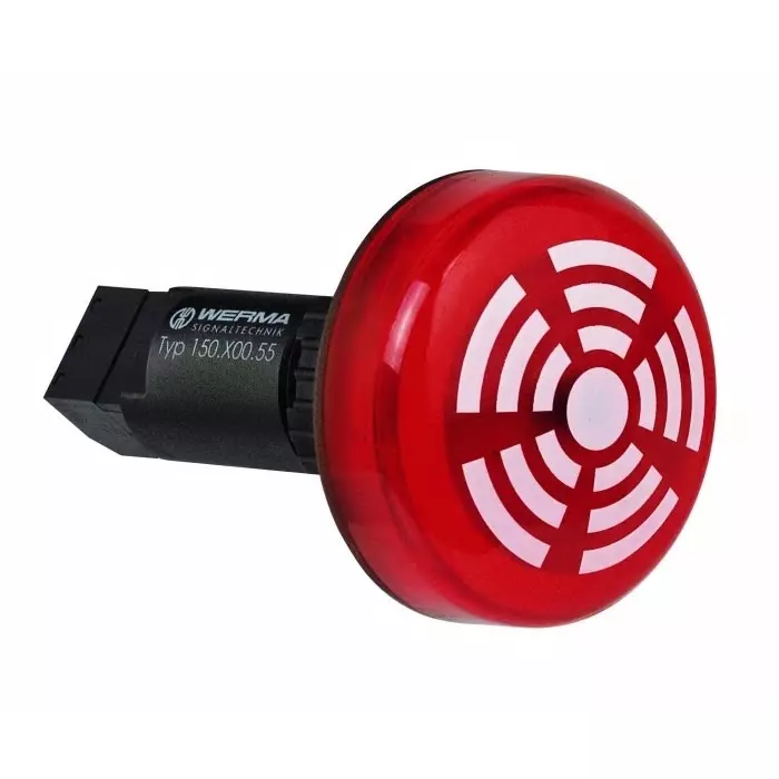 Werma Beacon 150 Series Red Continuous lighting 115 V Built-in Mounting LED Bulb, 150.100.67