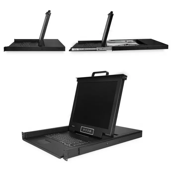 StarTech.com 8 Port USB USB VGA Console 1280 x 1024 Maximum Resolution, RKCONS1708K
