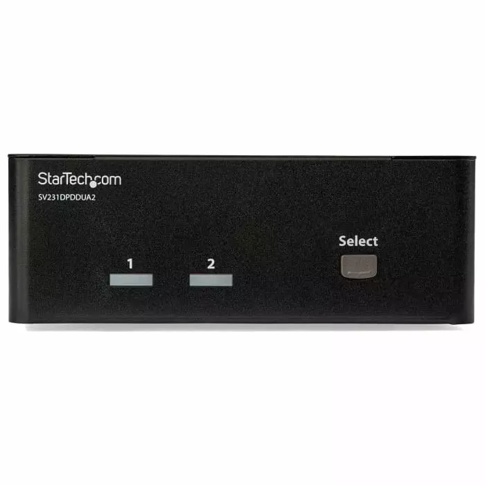 StarTech.com 2 Port Dual Monitor USB DisplayPort KVM Switch 3.5 mm Stereo 3840 x 2160 Maximum Resolution, SV231DPDDUA2