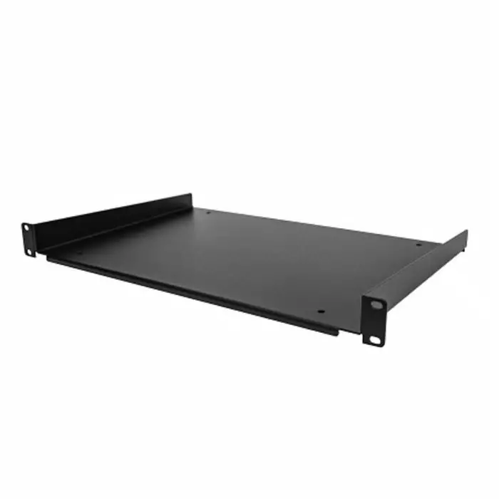 StarTech.com Black Rack Shelf 1U 25 Kg Load 370mm x 483mm, SHELF-1U-12-FIXED-S