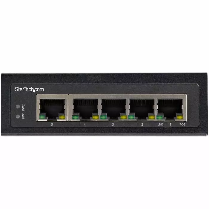 StarTech.com Unmanaged 5 Port Gigabit Switch With PoE, IESC1G50UP