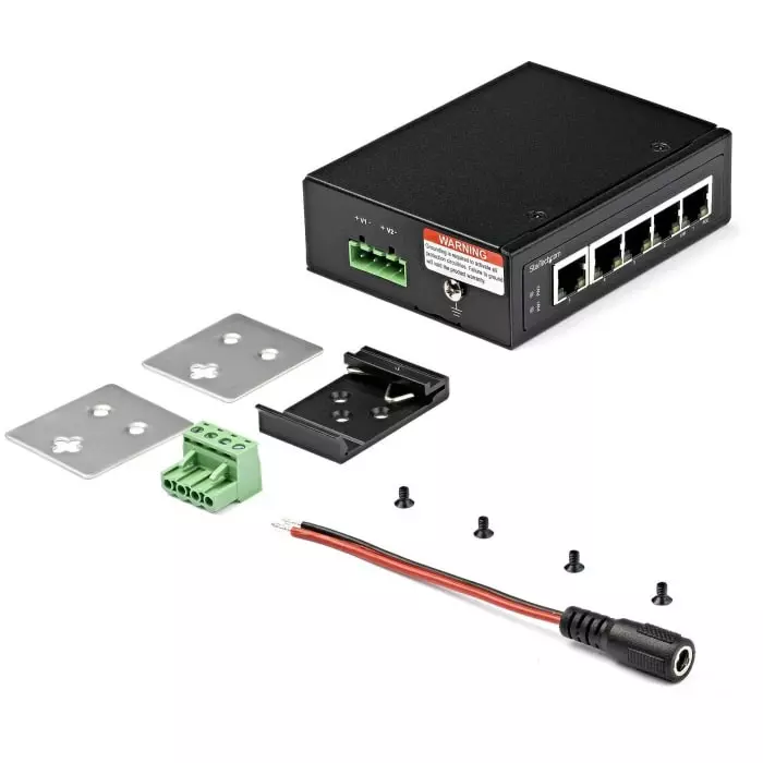 StarTech.com Unmanaged 5 Port Gigabit Switch With PoE, IESC1G50UP