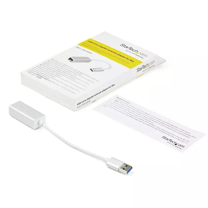 StarTech.com Port USB Ethernet Adapter USB 3.0 USB A to RJ45 10/100/1000Mbit/s Network Speed, USB31000SA