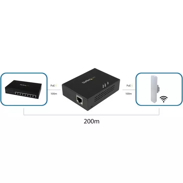 StarTech.com RJ45 Media Converter 10/100/1000Mbit/s Full Duplex, POEEXT1GAT