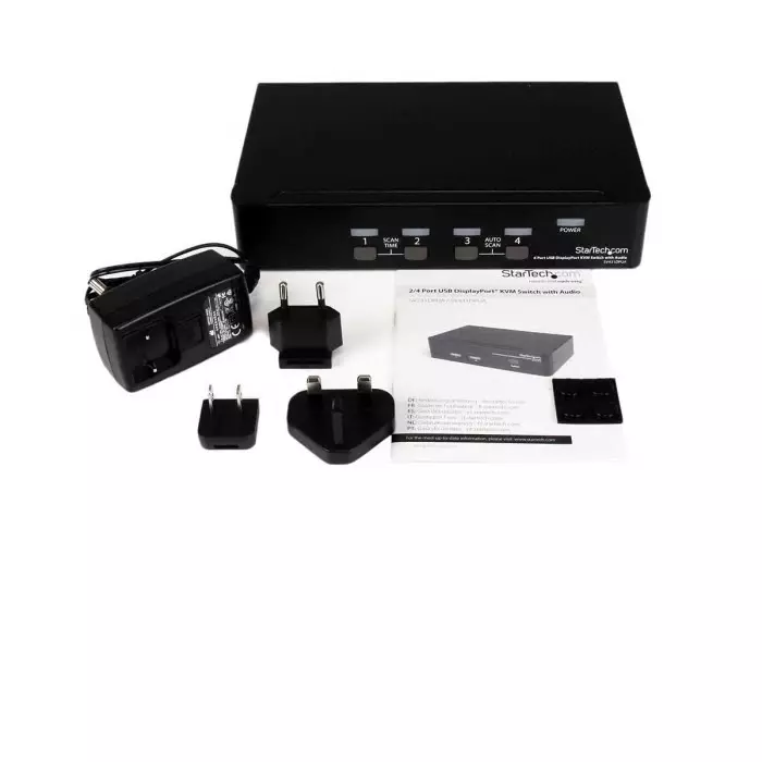 StarTech.com 4 Port USB DisplayPort KVM Switch 3.5 mm Stereo 2560 x 1600 Maximum Resolution, SV431DPUA