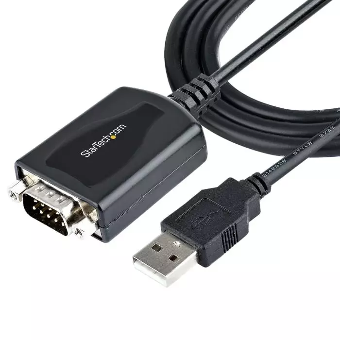 StarTech.com RS232 D Sub 9 Pin Male to USB A Male Converter Cable, 1P3FPC-USB-SERIAL