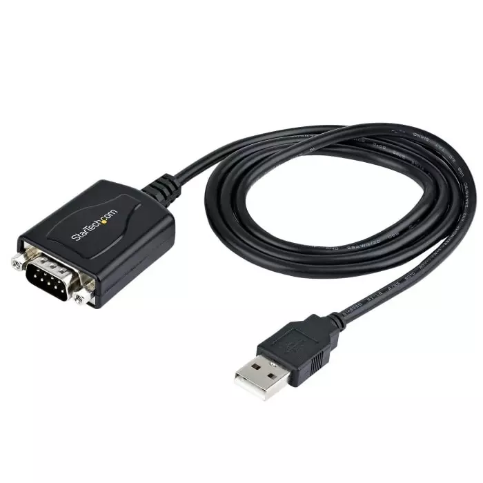StarTech.com RS232 D Sub 9 Pin Male to USB A Male Converter Cable, 1P3FPC-USB-SERIAL