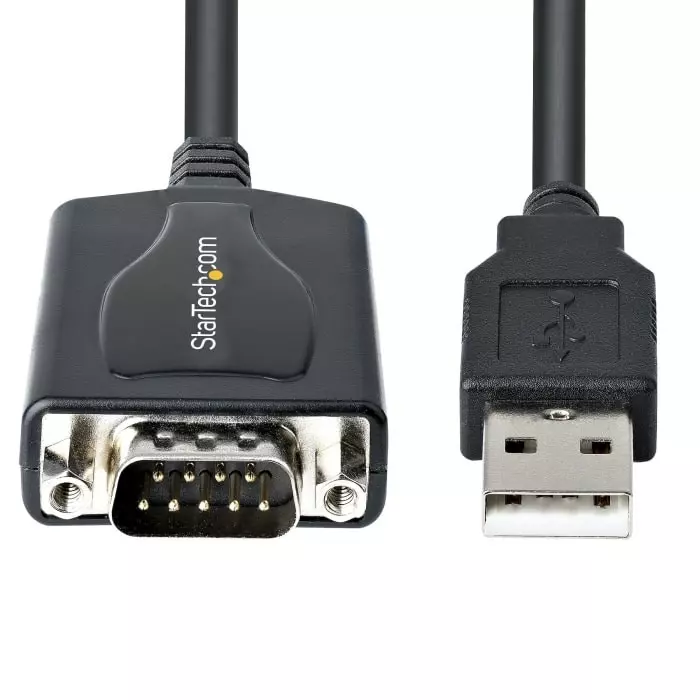 StarTech.com RS232 D Sub 9 Pin Male to USB A Male Converter Cable, 1P3FPC-USB-SERIAL