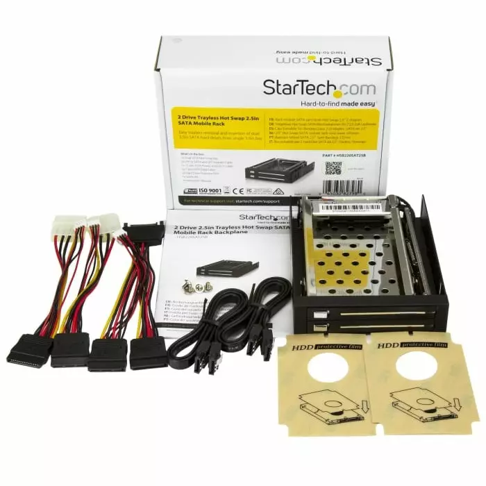 StarTech.com 2 Port 2.5 in Mobile Rack Backplane, HSB220SAT25B