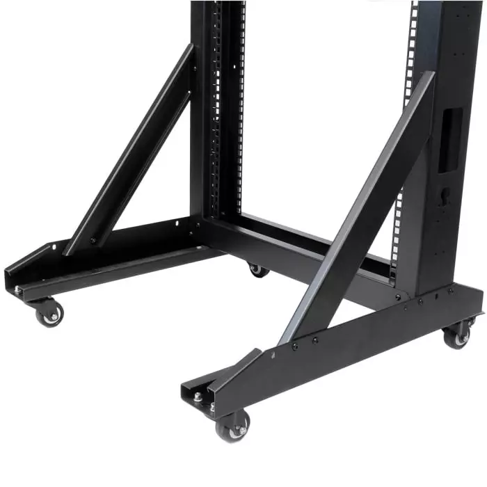 StarTech.com Black 42U Steel Server Rack with 2-Post Frame, 2POSTRACK42