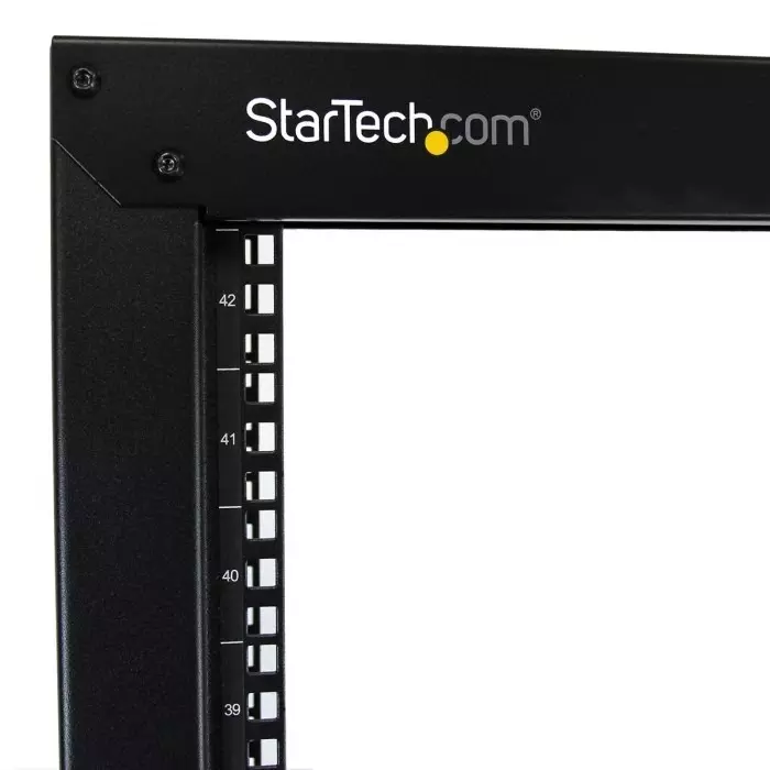 StarTech.com Black 42U Steel Server Rack with 2-Post Frame, 2POSTRACK42