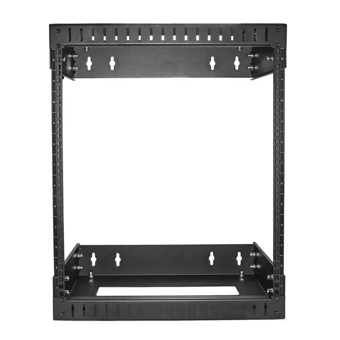 StarTech.com Black 12U Steel Server Rack with 2-Post Frame, RK12WALLOA