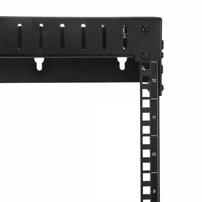 StarTech.com Black 12U Steel Server Rack with 2-Post Frame, RK12WALLOA
