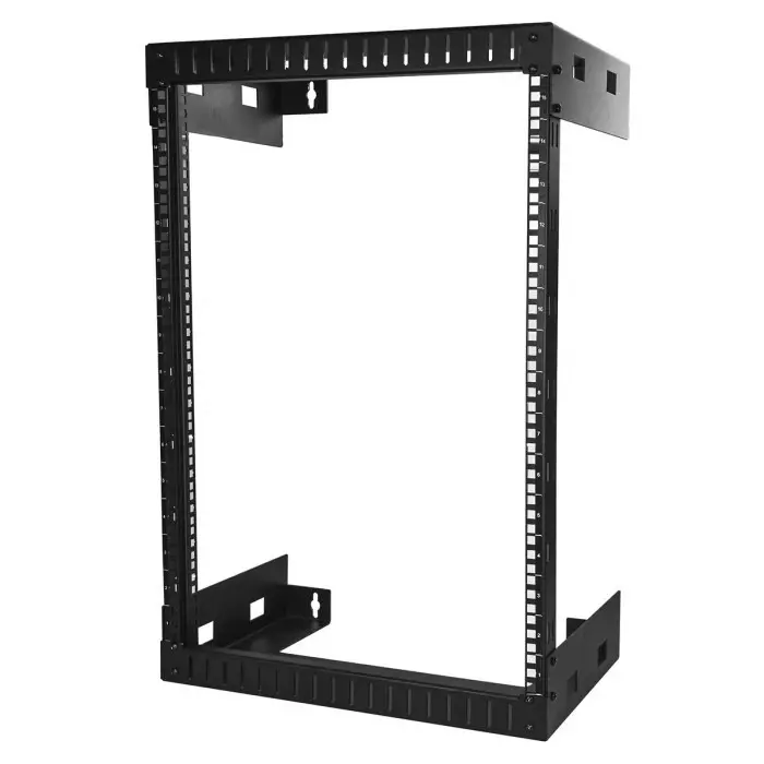StarTech.com Black 15U Steel Server Rack with 2-Post Frame, RK15WALLO