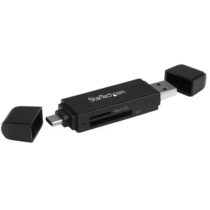 StarTech.com 2 Port USB 3.1 External Card Reader Writer for MicroSD SD Memory Cards, SDMSDRWU3AC