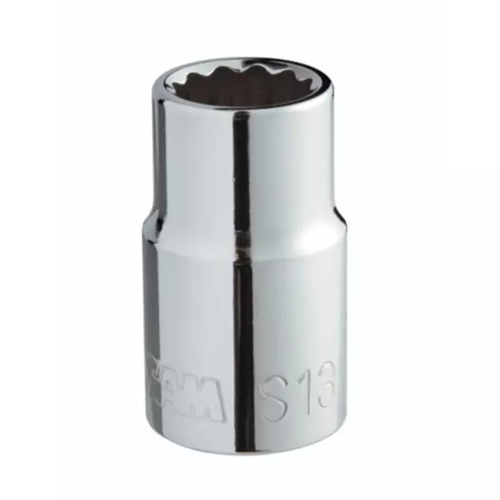 Sam Standard Socket 1/2 in Drive 21 mm 12 point 38 Overall Length, S-21