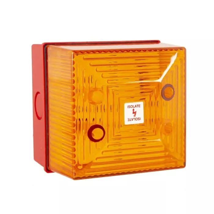Clifford Snell FL40 Series Amber Flashing Beacon 24 V DC Surface Mount Xenon Bulb IP65, FL40/D50/A/RN