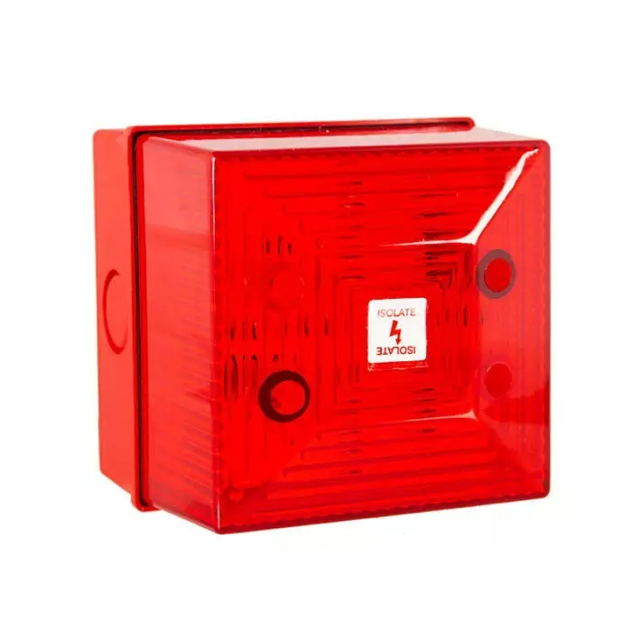 Clifford Snell FL40 Series Red Flashing Beacon 48 V DC Wall Mount Xenon Bulb IP65, FL40/F50/R/RN