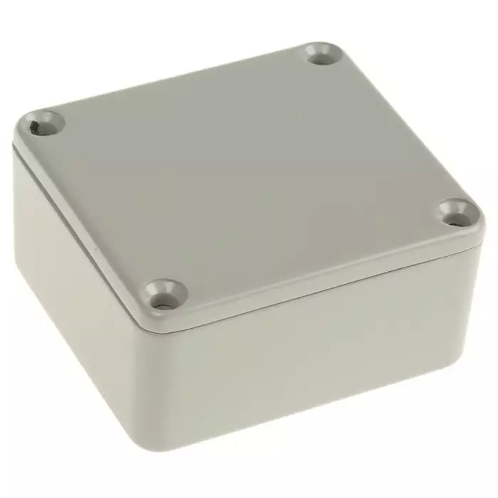 RS PRO Grey Die Cast Aluminium Enclosure Grey Lid 60 x 54.9 x 30 mm