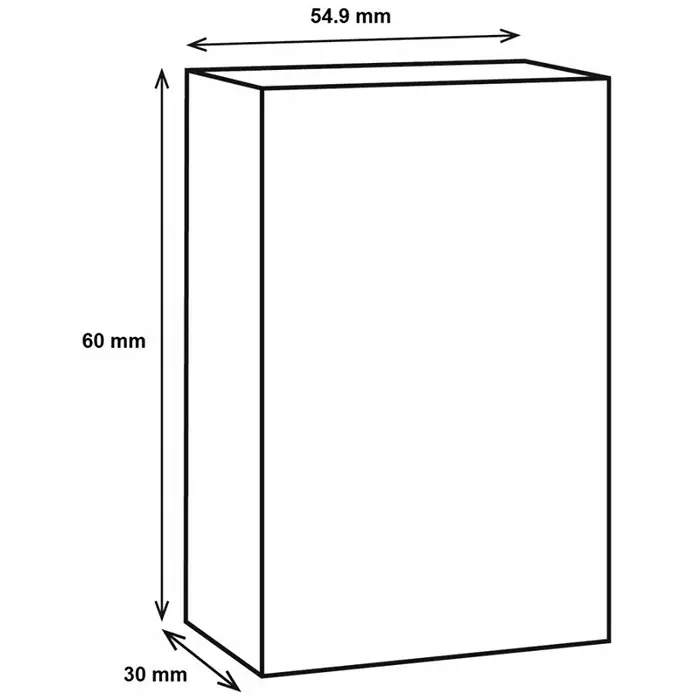 RS PRO Silver Die Cast Aluminium Enclosure Silver Lid 60 x 54.9 x 30 mm