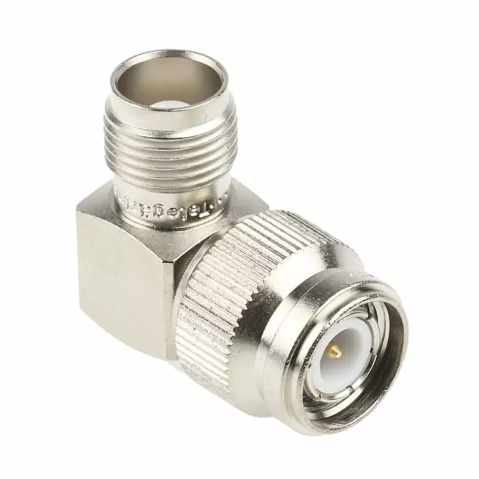 Telegartner Right Angle 50 Ω RF Adapter TNC Plug to TNC Socket 11 GHz, J01014A0001