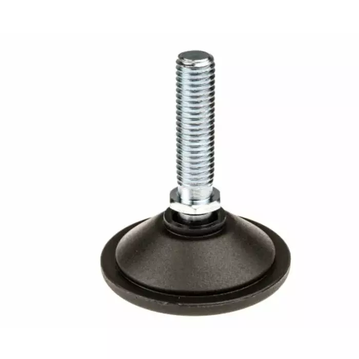 Nu-Tech Engineering M10 PA Reinforced Nylon Levelling Adjustable Foot 500 Kg Static Load Capacity, A040/014 (Pack of 4)