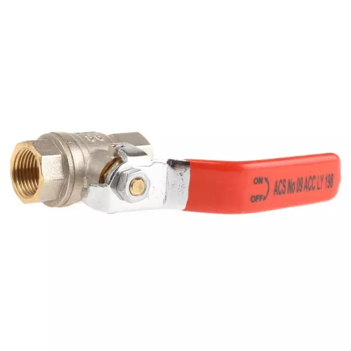 Sferaco Brass Full Bore 2 Way Ball Valve Threaded BSPP 3/8 inch 40 bar Operating Pressure, 509003