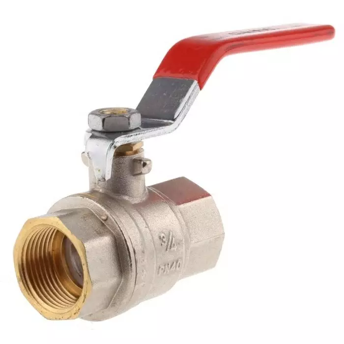Sferaco Brass Full Bore 2 Way Ball Valve Threaded BSPP 3/4 inch 40 bar Operating Pressure, 509005
