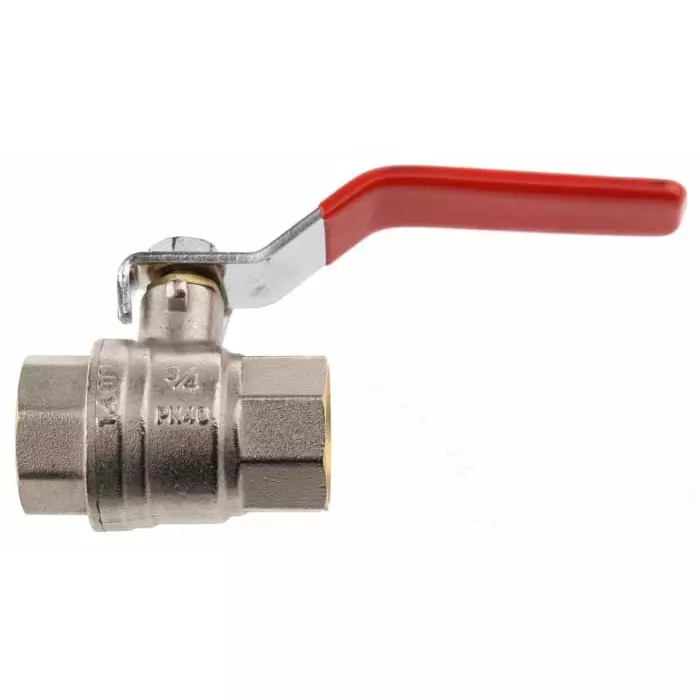 Sferaco Brass Full Bore 2 Way Ball Valve Threaded BSPP 3/4 inch 40 bar Operating Pressure, 509005