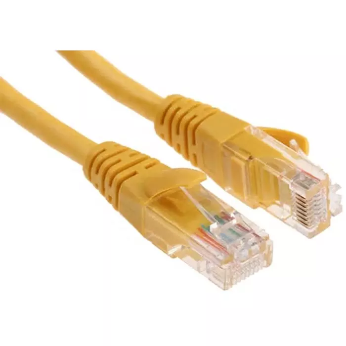 Decelect Ethernet Cable 2 m Cat5 Yellow RJ45 to Male RJ45 Male F/UTP Shielded Terminated PVC Sheath, CR503B2CJN