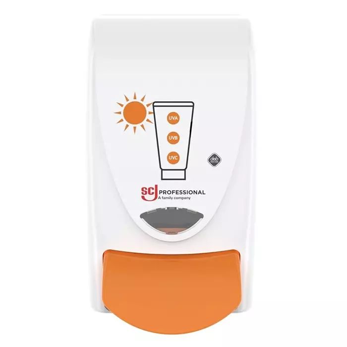 SCJ Professional Soap Dispenser White, 1L Sun Protect White Dispenser, 1L Capacity, SUN1LDS