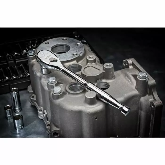 GEARWRENCH 3/8 in Ratchet with Ratchet Handle 8.38 in Overall, 81211P