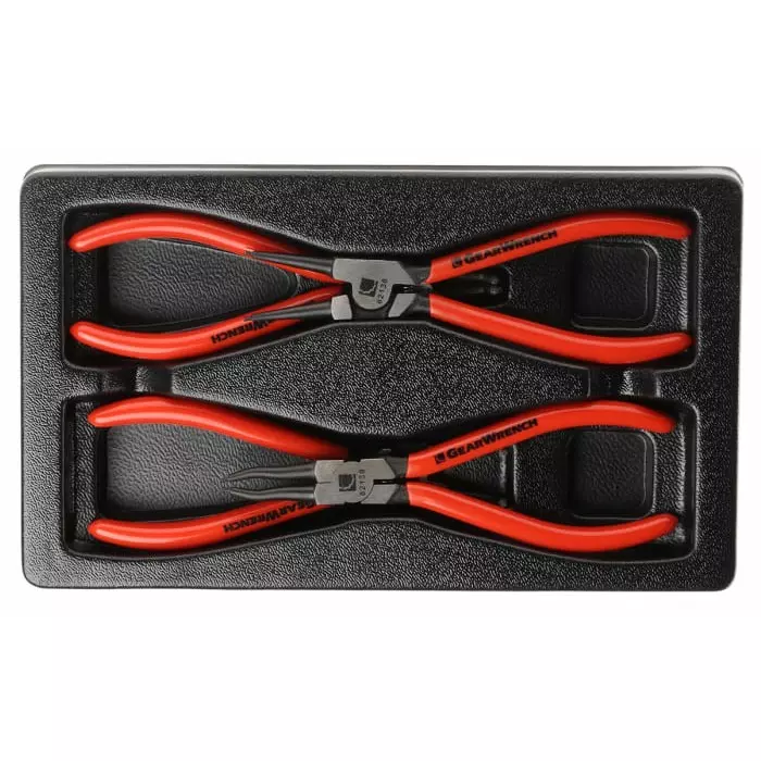 GEARWRENCH Circlip Pliers Bent Straight Tip 7 in Overall, 82150