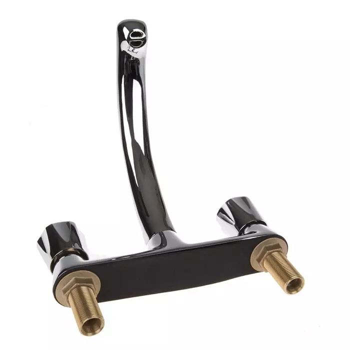 Pegler Yorkshire Chrome Plated Brass Twist Handle Dual Flow Sink Mixer 1/2in, 436001