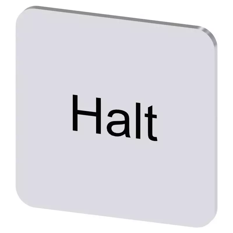 Siemens Labeling Plate, Halt, 3SU1900-0AF81-0AK0