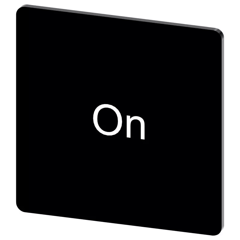 Siemens Labeling Plate, On, 3SU1900-0AE16-0DJ0