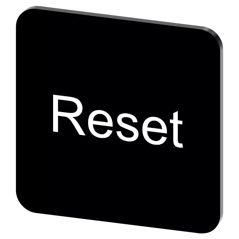 Siemens Labeling Plate, Reset, 3SU1900-0AF16-0DU0