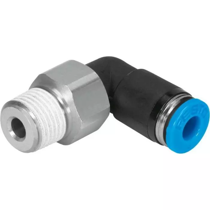 Festo QSRL PBT Pneumatic Rotary Union, R 1/4 Male, Push In 6 mm, QSRL-1/4-6