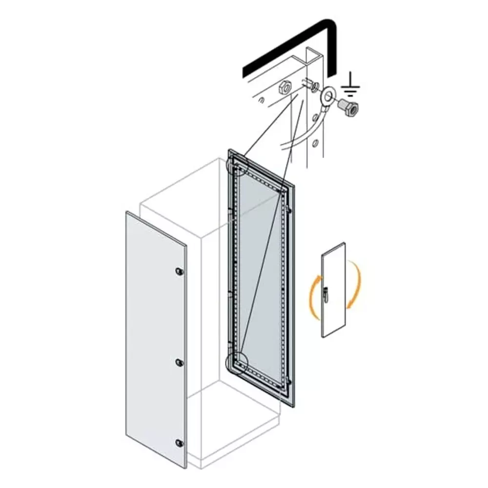 ABB AM2 Series Steel RAL 7035 Blind Side Door, 1m W, 2.2m L for Use with IS2 Enclosures, EC2211K