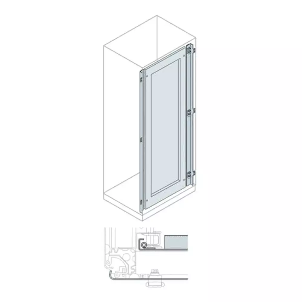 ABB IS2 Series Lockable Steel RAL 7035 Recessed Inner Door, 600mm W, 2.2m L for Use with IS2 Enclosures, EE2306K