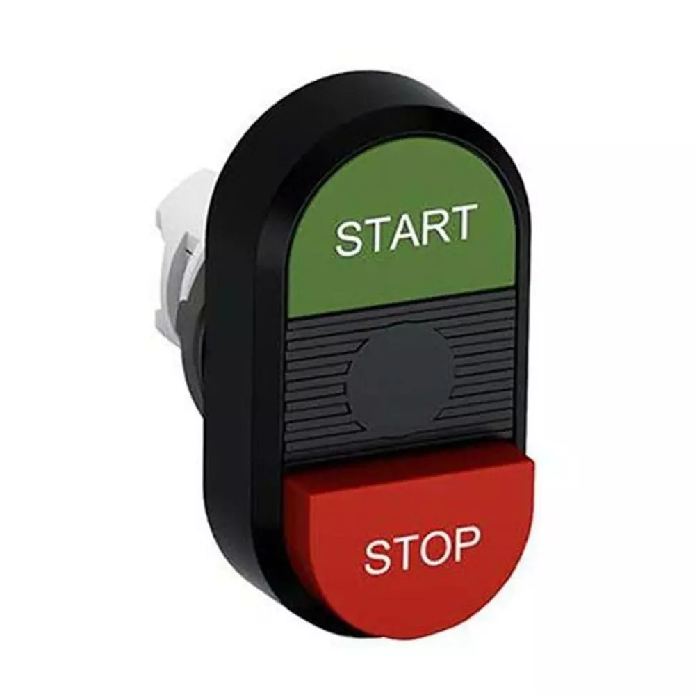 ABB Modular Series Green, Red Momentary Push Button Head, 22mm Cutout, IP66, 1SFA611144R1106MPD15-11B